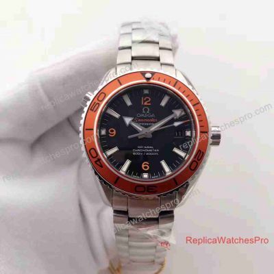 Swiss Replica Omega Seamaster PLANET OCEAN 600m SS Orange Bezel